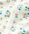 Dors-bien sans pieds à fleurs bébé en coton blanc MARSHMALLOW/blanc MULTICO
